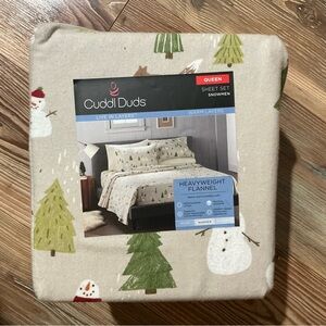 Cuddl Duds Queen Heavyweight Cotton  Flannel Sheet Set